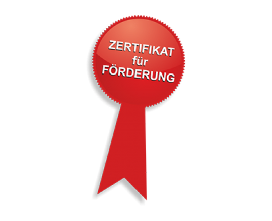 Zertifikat für Förderung